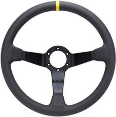 スパルコ R345 ディープコーン レザーステアリング 良品 ホーンボタン