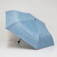 サンバリア100 完全遮光折日傘 USED品 3段折 コンビmoku ブルー