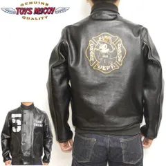 トイズマッコイ TOYS McCOY TMJ2020 フックデッキジャケット LEATHER DECK HOOK JACKET FELIX THE CAT FIRE ENGINE 42 XLサイズのサムネイル