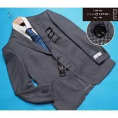 新品7.5万円 大手百貨店扱い 10マンス『CERRUTI チェルッティ 伊製生地』ウール100％ グレンチェック ジャケットBB5灰(H) 3554470のサムネイル