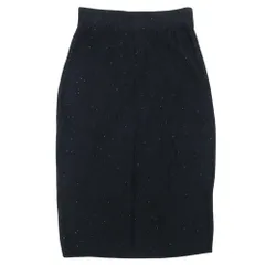 美品 FABIANA FILIPPI ファビアナ フィリッピ スパンコール ニット タイトスカート ロング ミモレ丈 コットンリネン XS 黒 ブラック レディース 古着 中古 USEDのサムネイル