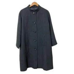 良品 jun ashida ジュンアシダ ウール ノーカラーコート サイズM グレー レディース 古着 中古 USEDのサムネイル
