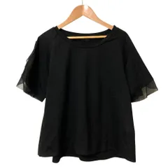 美品 INGEBORG インゲボルグ チューリップスリーブTシャツ カットソー A2221UTS562 ブラック レディース 古着 中古 USEDのサムネイル
