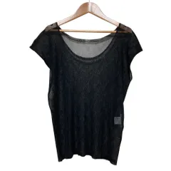 美品 ISSEY MIYAKE イッセイミヤケ ノースリーブ メッシュカットソー IM41FJ109 サイズ2 ブラック レディース 古着 中古 USEDのサムネイル