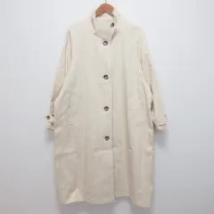 美品 23SS PLST プラステ コットンブレンドステンカラーコート スプリングコート サイズM アイボリー レディース 古着 中古 USEDのサムネイル