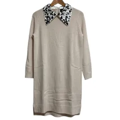 美品 PS Paul Smith ピーエスポールスミス ビジュカラー ロング丈ニット セーター サイズＭ ベージュ レディース 古着 中古 USEDのサムネイル