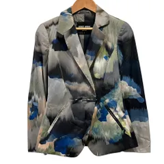 良品 GIORGIO ARMANI ジョルジオアルマーニ グラデーションプリント ナイロン テーラードジャケット 38 マルチカラー レディース 古着 中古 USEDのサムネイル