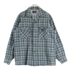 PENDLETON (ペンドルトン) 50S VINTAGE ヴィンテージ チェック柄 ウール オープンカラー長袖シャツ グレー/ブルーのサムネイル