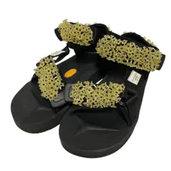 良品 SUICOKE × CECILIE BAHNSEN スイコック セシリーバンセン コラボ マリア フラワービーズ サンダル 23cm ブラック レディース 古着 中古 USEDのサムネイル