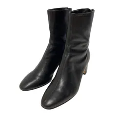 良品 ESTNATION エストネーション レザー バックファスナー ショートブーツ サイズ36 23cm-23.5cm相当 ブラック レディース 古着 中古 USEDのサムネイル