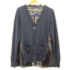 美品 Sacai サカイ ペイズリー プリーツドッキングカーディガン サイズ1 ネイビー レディース 古着 中古 USEDのサムネイル