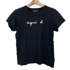 美品 agnes.b アニエスベー ロゴ Tシャツ ショートスリーブ カットソー 3 ブラック レディース 古着 中古 USEDのサムネイル
