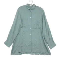 BALLSEY ボールジー 長袖シャツ コットン シルク サイドスリット ワイド トップス グリーン 36【S】 レディース 【中古】のサムネイル