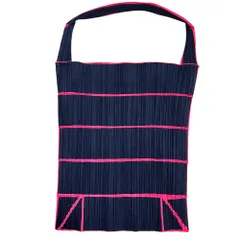 美品 PLEATS PLEASE ISSEY MIYAKE プリーツプリーズ イッセイミヤケ トートバッグ ハンドバッグ PP34-AG442 ネイビー レディース 古着 中古 USEDのサムネイル