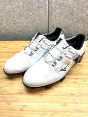 メルカリ市値引 未使用 ミズノ ゴルフシューズGENEM009 Boa 4E 中古品】MIZUNO ゴルフシューズ GENEM 009 BOA ホワイト26EEE - メルカリ