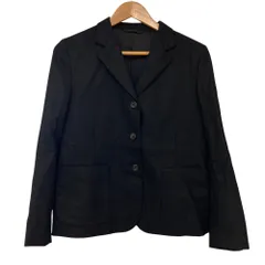 美品 MARGARET HOWELL マーガレットハウエル フォックスブラザーズ生地 FLANNEL 3B ジャケット サイズ3 ブラック レディース 古着 中古 USEDのサムネイル