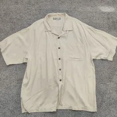 トミーバハマ　シルクシャツ　SILK　半袖シャツ　SHIRT　オープンカラーシャツ　クリームカラー　XL　メンズ　中古　古着のサムネイル