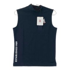 サイズ：0 PEARLY GATES パーリーゲイツ 055-2267600 ハイネック ノースリーブシャツ  ネイビー系 [240101745873] ゴルフウェア レディース ストスト サイズ：0 PEARLY GATES パーリーゲイツ 055-2267600 ハイネック