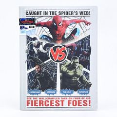 Marvel Spider-Man 6-Pocket File, Gray Clear File, Stationery