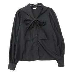 INGNI イング ブラウス リボン付き ボウタイ シャツ パフスリーブ 半袖 トップス ブラック M【M】 レディース 【中古】のサムネイル