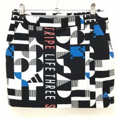 美品】パーリーゲイツ スカート 白 ストレッチ サイドロゴネイビー