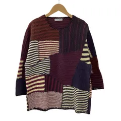 tsumori chisato ツモリチサト ISSEY MIYAKE イッセイミヤケ レディース ニット SIZE M アイボリー×ワインレッド×ネイビーのサムネイル