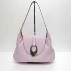 Dz814072 ブルガリ BVLGARI チャンドラ ワンショルダーバッグ ハンドバッグ レザー ピンク シルバー金具 レディース 中古のサムネイル