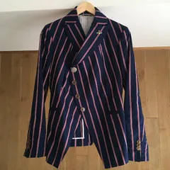 美品 Vivienne Westwood MAN ヴィヴィアンウエストウッドメン　ストライプピサント　ジャケット44のサムネイル