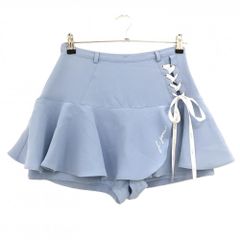 超美品】アルチビオ スカート ライトブルー×ライトグレー×黒 総柄 後ろ