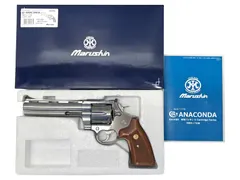 [マルシン] コルトアナコンダ/6インチ Xカートリッジ 6mmBB シルバーABS 【木製グリップVer】 (中古ランクAトイガン)のサムネイル