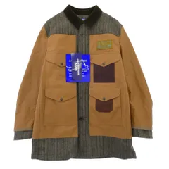 JUNYA WATANABE COMME des GARCONS MAN ジュンヤワタナベコムデギャルソンマン 25AW WP-C014 ウール 襟コーデュロイ レザーパッチ 切替 ジャケット ブラウン系 M【極上美品】【中古】のサムネイル