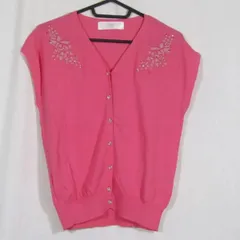 1030134　tocco closet　トッコクローゼット　ノースリーブニット　レディース　M　ピンクのサムネイル