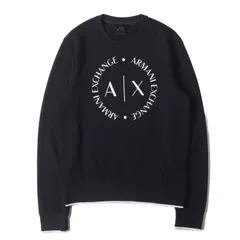 ARMANI EXCHANGE アルマーニエクスチェンジ スウェット ネイビー 紺 サイズ:S | ブランドロゴ ライトウェイト スウェットシャツ | トップス トレーナー 【メンズ】【中古】のサムネイル