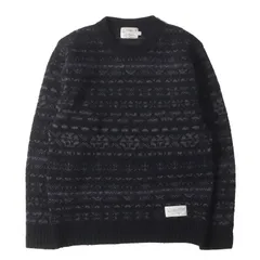 NEIGHBORHOOD ネイバーフッド ニット ブラック 黒 サイズ:M | INVERALLAN ジャガードボーダー ウールニット セーター (NHIA.SHETLAND / W-JACQUARD.LS) | コラボ【メンズ】【中古】のサムネイル