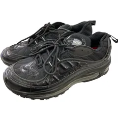 186001 現状品 Supreme シュプリーム  × Nike Air Max 98 "Black"　ナイキ 844694  26.5cm ブラック メンズのサムネイル