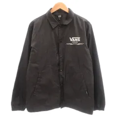 バンズ VANS コーチジャケット ブルゾン M 黒 ブラック ロゴプリント スナップボタン /NLのサムネイル