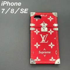 ルイヴィトン シュプリーム iPhone 7／8／SE 赤 アイトランク スマホケース 7-95-18のサムネイル