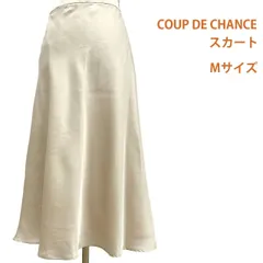 COUP DE CHANCE スカート ゴールド アイボリー M つや感 クードシャンス #26-0508のサムネイル