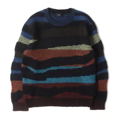 PS Paul Smith ピーエスポールスミス ニット マルチカラー サイズ:XL | ドローイング マルチボーダー ニット セーター | トップス プルオーバー【メンズ】【中古】のサムネイル