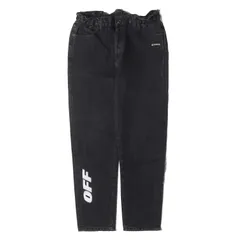 OFF-WHITE オフホワイト パンツ ブラック 黒 サイズ:32 | ウォッシュ加工 ロゴ刺繍 スリム デニムパンツ(SLIM LOW CROTCH) | ボトムス ジーンズ ジーパン【メンズ】【中古】のサムネイル