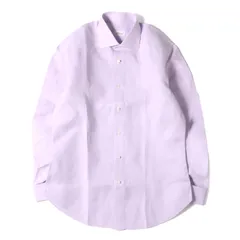 Brioni ブリオーニ ワイドカラー ヘリンボーンツイルコットン シャツ パープル40(15 3/4)のサムネイル