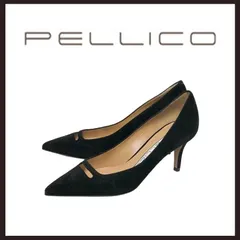 新品未使用　PELLICO(ペリーコ)　ANIMA アネッリ スウェード パンプス　ブラック　23.5cmのサムネイル
