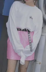 (全2色)SHINY SKIRT   ミニスカート   ピンク　　シンプル　無地のサムネイル