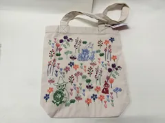 ムーミン 刺繍トートバッグ リトルミイ＆スナフキン 花柄 綿100% 新品のサムネイル