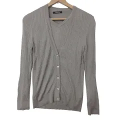 Aquascutum アクアスキュータム アンサンブル モニーレ装飾 カーディガン 長袖 シルク カシミヤ混 グレー 8【M】 レディース 【中古】のサムネイル