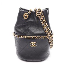 超極美品♡CHANEL ドーヴィル ドローストリング 巾着バッグ マトラッセ 