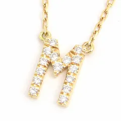 アーカー ネックレス レディース イニシャル M ダイヤモンド D0.06ct ペンダント イエローゴールド AHKAH VC0040010100 K18YG 中古のサムネイル