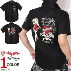 BETTY BOOP×Ed Hardy 半袖シャツ BED-2505 ベティブープ エドハーディー 刺繍のサムネイル