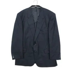 美品 YVES SAINT LAURENT イヴ・サンローラン テーラードジャケット 紺ブレ ノッチドラペル 2B ブレザー ウール ネイビー メンズ 【中古】のサムネイル