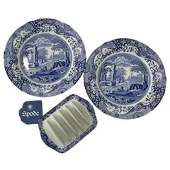 美品/spode/スポード/ブルーイタリアン/3点セット/プレート/26.5cm/2枚/トースタトスタンド/イングランド製/RS2424のサムネイル